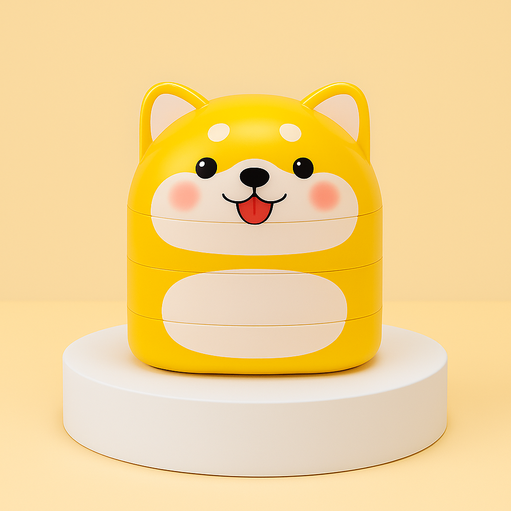 Sello de Nombre Infantil Animals Dual – Tinta Negra y Blanca Personalizado