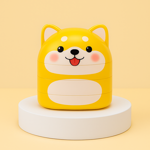 Sello de Nombre Infantil Animals Dual – Tinta Negra y Blanca Personalizado