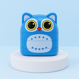 Sello de Nombre Infantil Animals Dual – Tinta Negra y Blanca Personalizado